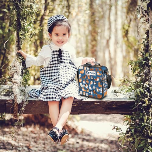 Custom Lunch Bag with Name, Personalized Name Insulated Lunch Bag Reusable Leakproof Kids Lunch Box for Girls Boys Cooler Tote Bag with Adjustable Shoulder Strap for School Picnic Work - color: Customized