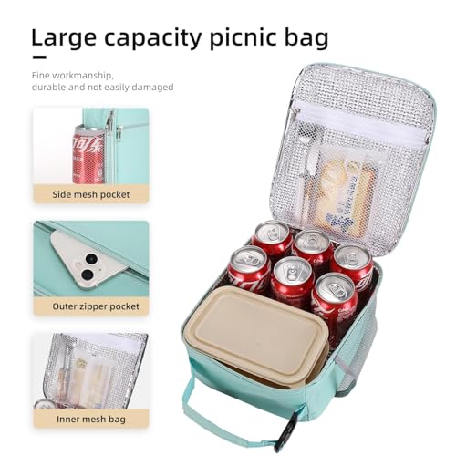 Lovoeo Lunch box Lunch bag for men women Insulated Lunchbox Lunch bags for Work Picnic Travel (baby blue) - color: Baby Blue