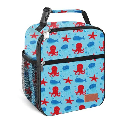 Lunch Box for Men & Women Durable Lunch Bag for Adults Reusable Small Lunchbox Octopus - color: Octopus