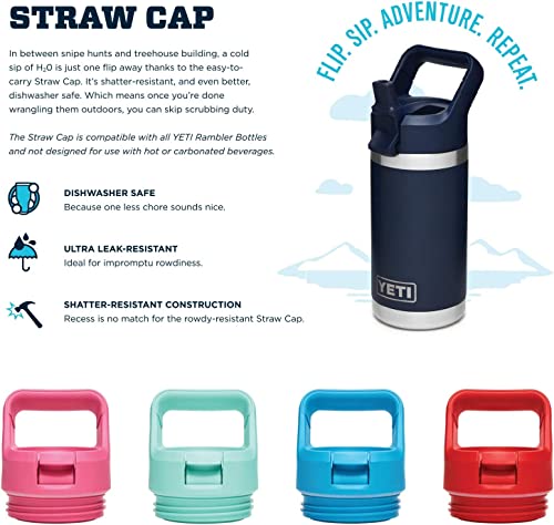 YETI Rambler Jr. 12 oz Kids Bottle, with Straw Cap - color: Seafoam