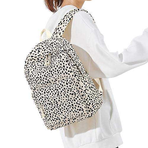 BTOOP School Backpack for Teens Bookbag Women Lightweight 15.6 inch Laptop Bag for Girls Casual High School College - color: Leopard-apricot