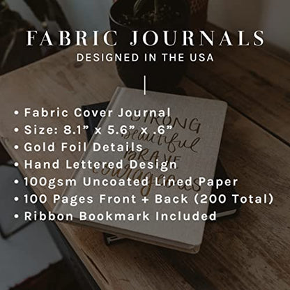 Sweet Water Decor Dream Plan Do Motivational Journal - Grey Fabric Journal with Rose Gold Details and Ribbon Bookmark - Motivational Notebook Inspirational Lined Journal for Work and School - style: Dream Plan Do