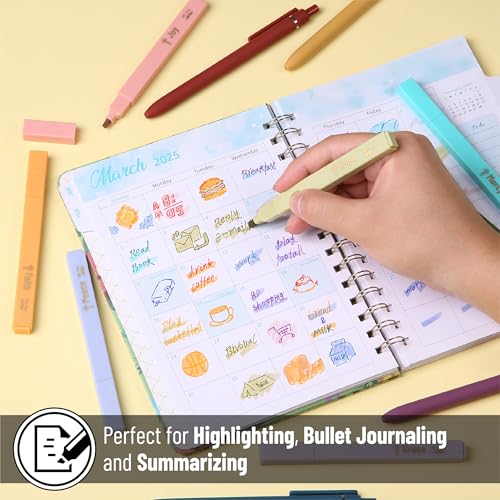 Mr. Pen- Aesthetic Highlighters and Gel Pens, 12 Pack | Bible Highlighters No Bleed, Colored Ink Gel Pens, Fast Dry and No Smear for Bible Journaling, Planner, School Supplies