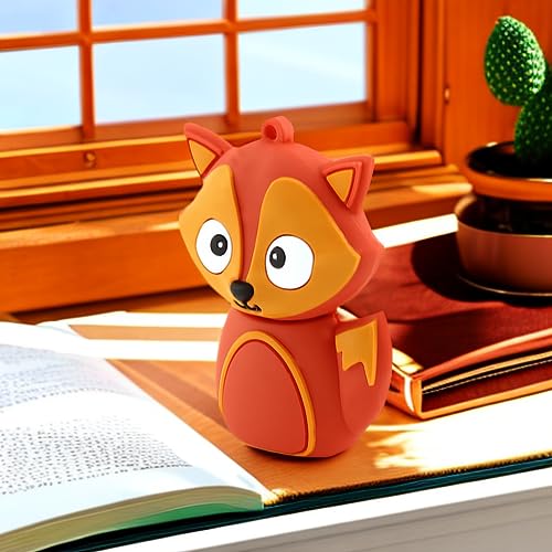 128GB USB 3.0 Flash Drive Novelty Cartoon Red Fox High Transfer Speed Pendrive Memory Stick - color: Red Fox
