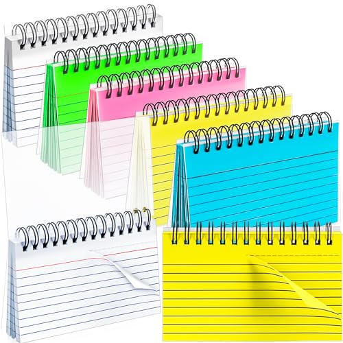 Colorful 250 Pcs Spiral Index Cards 3x5 Inch Flash Cards with Ring Lined Note Card Book Flashcards, Colored Ruled Card Pad Index Note Books 3 x 5 Notecards for Studying School Supply College - size: 3x5 Inch, style: 250 Sheets
