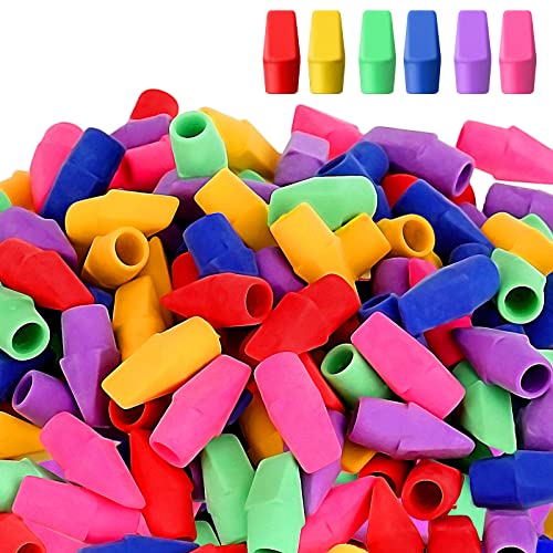 1000pcs Pencil Top Eraser Bulk Caps for Pencils Chisel Shape Erasers Toppers for Party Favors Games Prizes Back to School Supplies No Latex for Kids Rewards Gifts for Classroom Prizes(Bright Color)