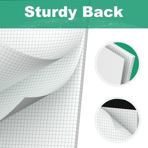 2 Pack Graph Paper Pad 8.5 x 11 Quad Ruled Graph Pads 4x4, White Grid Paper Pad Letter Size 8.5 x 11-Inch, Micro-Perforated Graph Paper Notebook Square Math Paper Writing Pads for Office School