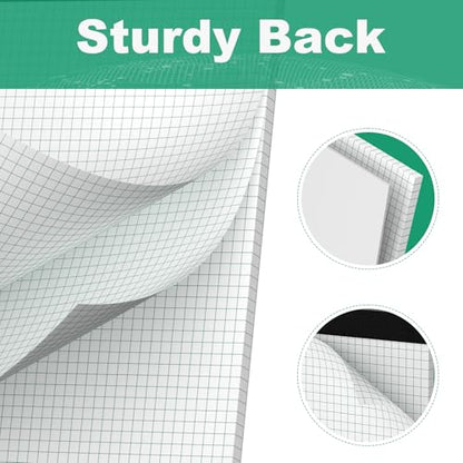 2 Pack Graph Paper Pad 8.5 x 11 Quad Ruled Graph Pads 4x4, White Grid Paper Pad Letter Size 8.5 x 11-Inch, Micro-Perforated Graph Paper Notebook Square Math Paper Writing Pads for Office School