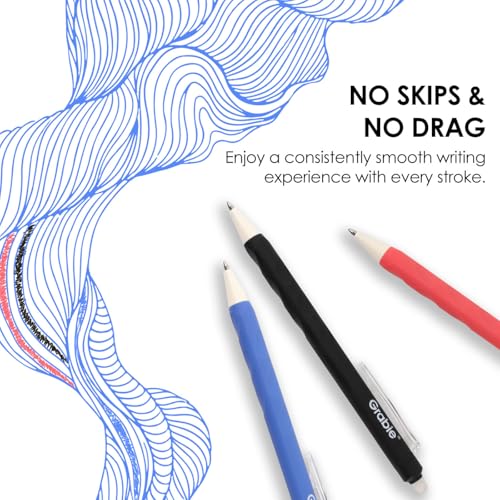 Grabie Erasable Gel Pens, Medium Point 0.7 mm Erasable Pens, Make Mistakes Disappear for Drawing Writing Planner, Pack of 6, Black/Blue/Red - color: Black/Blue/Red