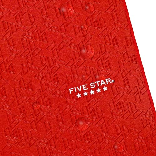 Five Star 2-Pocket Folder, Plastic Folder with Stay-Put Tabs, Fits 3-Ring Binder, Holds 8-1/2" x 11" Paper, Fire Red (333420D-ECM) - color: Fire Red