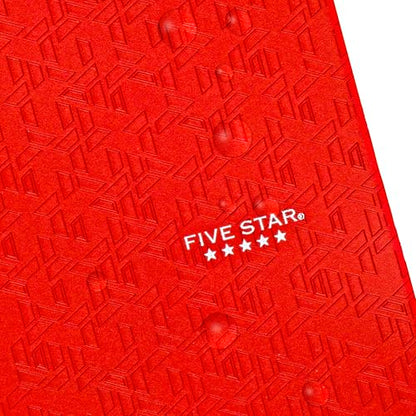 Five Star 2-Pocket Folder, Plastic Folder with Stay-Put Tabs, Fits 3-Ring Binder, Holds 8-1/2" x 11" Paper, Fire Red (333420D-ECM) - color: Fire Red