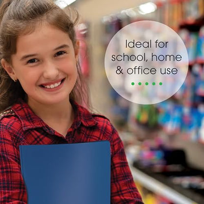 Heavyweight Blue Plastic 2 Pocket Portfolio Folder, Letter Size Poly Folders by Better Office Products, 24 Pack, Royal Blue (with prongs) - style: with prongs