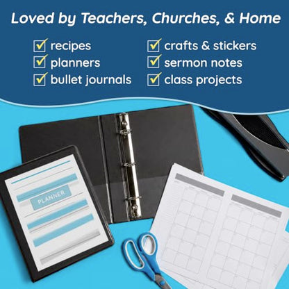 Blue Summit Supplies Small 3-Ring Binder, Junior 1 Inch, Mini 3-Ring Binder, Small Size Fits 5 1/2 x 8 1/2 Paper, Set of Mini Binders Ideal for Playbills or Planner, Black, 6 Pack