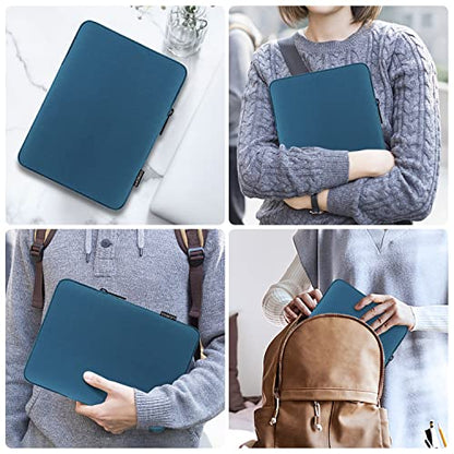 MoKo 7-8 Inch Tablet Sleeve Bag, Polyester Pouch Cover Case Fits iPad mini (A17 Pro) 8.3" 2024, iPad mini 6/5/4/3/2/1, Samsung Galaxy Tab S2 8.0, Tab A 8.0, ZenPad Z8s 7.9,Peacock Blue - color: Peacock Blue, size: 7-8 inch