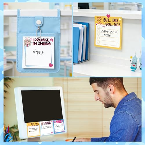 Funny Nurse Sticky Notes Gifts, 9 Pack Nursing Notepads 3x3 Inch, Fun Medical Self-Adhesive Memo Pads Work Gag Gifts for Hospital, Sarcastic Schedules Diary Office Supplies (450 Sheets) - style: Funny Nurse