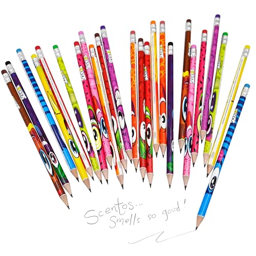 Scentos Scented Pencils for Kids - No. 2 Lead Pencils - Cute Pencil - For Ages 3 and Up - 24 Pack