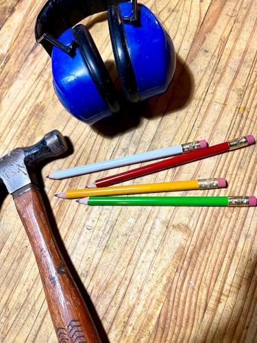RevMark Jumbo Round Pencil 24-Pack with Black Lead, USA Made. Quality Cedar Wood for Carpenters, Construction Workers, Woodworkers, Framers, DIY, Students, Teachers (Red) - color: Red