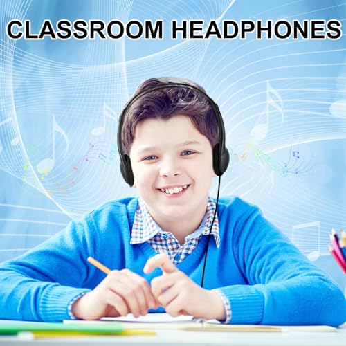 CN-Outlet Classroom Headphones Bulk 10 Pack for School,Libraries,Students,Adult, Individually Bagged Wholesale Disposable Headphones Classroom Earphones(Black) (Black, 10 Pack) - color: Black, size: 10 PACK