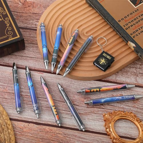 Yeaqee 48 Pcs Christian Pens Gift Bulk Bible Verse Religious Nativity Scene Jesus Love You ballpoint Pens for Church Nativity Employee Appreciation Gift, 4 Designs (Merry Christmas) - style: Merry Christmas