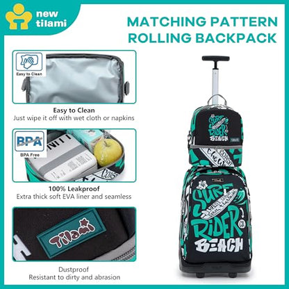 NEW TILAMI Kids Lunch Bag Double Insulated for tilami Rolling Backpack Girls Boys forTravel School Picnic, Vibrant Teal - color: Vibrant Teal