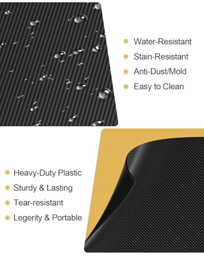 10 Pack Heavy Duty Black Plastic Folders with 2 Pockets, Textured Light Luxury File Folders with Business Card Slot, Letter Size Filing Supplies for Back to School & Office Organization