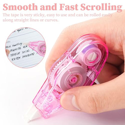 12PCS Mini White Correction Tape, 19.7Ft White Out Correction Tape - Easy to Use for Instant Applicators Fast Drying Smooth Clean Correct for Office, School & Home