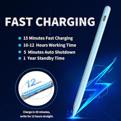 Stylus Pen Android for Samsung Galaxy Tab A11+/A11/A9/A9Plus/A8/A8plus/A7/A7lite Push-Button Switch, Accurate Writing, +2Nibs&Long Battery Life(NW Blue) - color: NW Blue