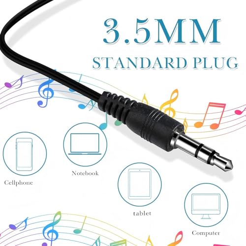 Kanayu 100 Pack Wired Earbuds Bulk for Classroom Ear Headphones Wired Basic Student Earbuds No Microphone with 3.5MM Jack for Class Laptop School Library, Individually Bagged (Black White) - color: Black White