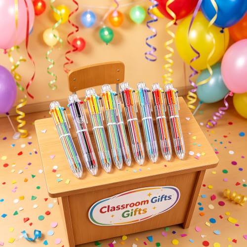 2026 New 20 Pcs Cute Pens Bulk for Kids, Students Birthday Gifts from Teacher 6-in-1 Multicolor Pen Retractable Prizes for Kids Classroom Office School Birthday Party Favors Gifts