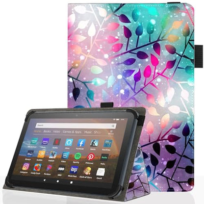 Universal 10 10.1 Inch Android Tablet Case,Slim Folding Stand Cover for All 9"-10.5" Touchscreen Tablet Case with Stylus Pen Holder,Colorful Flowers 02 - color: Colorful Flowers 02