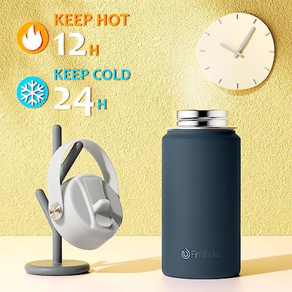 Fimibuke Kids Insulated Water Bottle, 14oz BPA FREE 18/8 Stainless Steel Travel Tumbler Double Wall Vacuum Leak Proof Kids Cup with Straw Metal Water Bottle for School Boys Girls(1 Pack, Slate) - color: B20. Slate