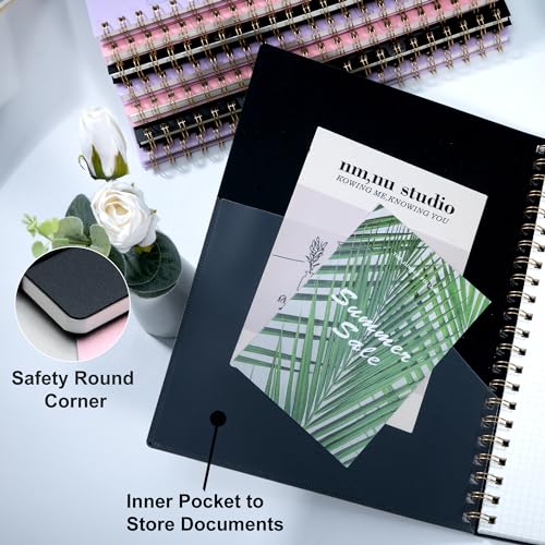 Yoment Graph Paper Notebook Spiral Notebook 8.5 x 11 A4 Large Grid Paper Notebooks, 100 GSM Thick Graph Paper, Plastic Cover Graphing Notebook for Work School Engineering, A4 Black - color: Black, style: E - Graph - A4