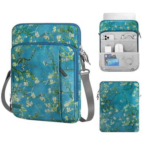MoKo 13.3-14 Inch Laptop Sleeve Bag Carrying Case with Accessory Pocket | Fits MacBook Pro 14-inch M3/M2, MacBook Pro 13-inch M2/M1, MacBook Air 13.6-inch M2 and Surface Pro 9/8, Apricot Flower - color: Apricot Flower, size: 13.3-14 Inch
