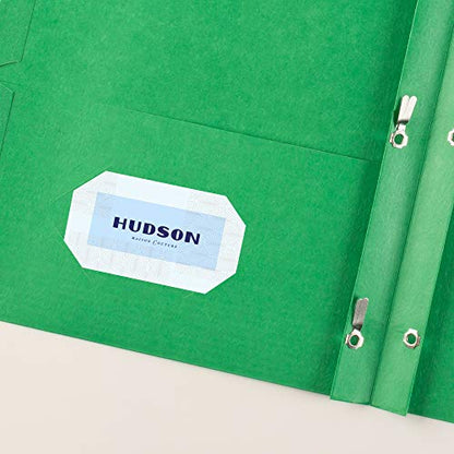 Avery Two Pocket Folders with 3 Prong Fasteners, Holds 70 Sheets, 25 Green Folders (47977) - color: Green