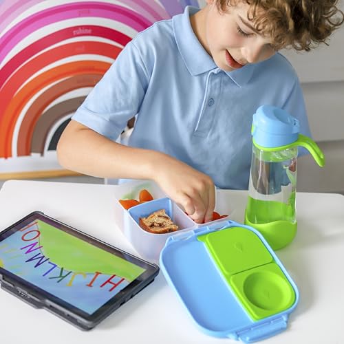 b.box Mini Lunch Box + Snack Containers for Kids 2-Pack - 4.25 + 1.75 Cups, Leakproof Bento Box for Kids, Lunch Containers for School, Dishwasher Safe, BPA Free, PFAS Free, Ages 3+ - Ocean Breeze - color: Ocean Breeze