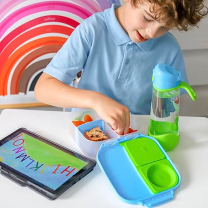 b.box Mini Lunch Box + Snack Containers for Kids 2-Pack - 4.25 + 1.75 Cups, Leakproof Bento Box for Kids, Lunch Containers for School, Dishwasher Safe, BPA Free, PFAS Free, Ages 3+ - Ocean Breeze - color: Ocean Breeze