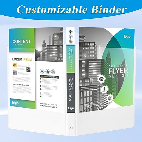 CIXILDTS 2-inch Round Ring Binder, Durable 2" 3 Ring Binder Fit Letter Size Paper, White, 24-Pack - color: White, size: 2", style: 24-Pack
