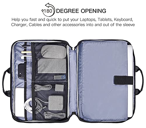 15.6 Inch Laptop Sleeve Bag, Men Women TSA Case for Macbook Pro 16 M5 M4 M3 M2 M1, Lenovo Ideapad 15.6, HP Envy/Victus 15.6, Acer Aspire/Nitro 5 15.6, Dell 15 16, ASUS Chromebook 15 16 Case, Black - color: Black, size: 15.6 Inch