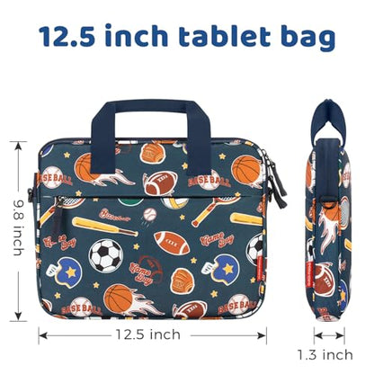 Choco Mocha Kids Tablet Sleeve Bag for Boys & Girls, (10-12.5Inch) - color: Ball-blue 12.5inch, size: 12.5inch(12.5 x 9.8 x 1.3)