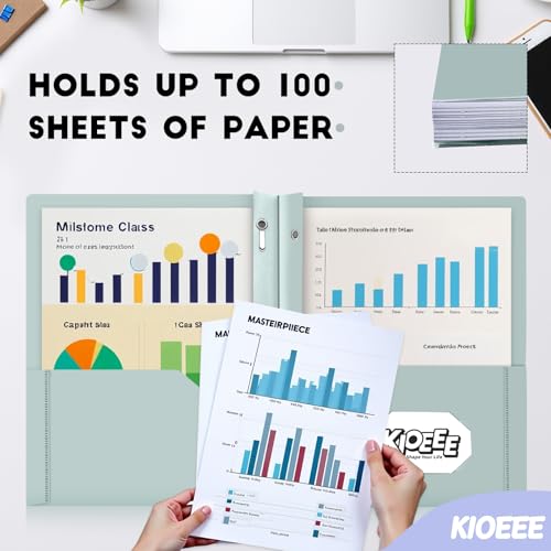 Plastic Folders with Pockets and Prongs (Pastels,6 Pack),Fit Letter Size Paper,Business Card Slot,2-Pocket Folder for School Office or Home,Durable Acid-Free Poly,Back to School Supplies Bulk
