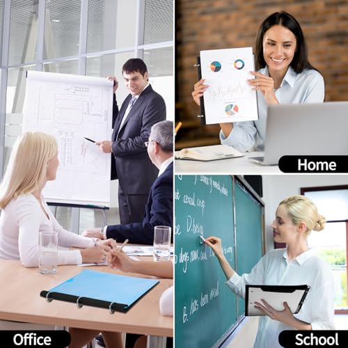 360 Degree Pivotable Binder, Upgraded 3 Ring Binder 1 inch, Flexible Binders 3 Ring, Foldable Three Ring Binders- Black - color: Black, style: 1 PCS Customizable Cover