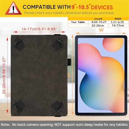 Universal 10 10.1 Inch Android Tablet Case,Slim Folding Stand Cover for All 9"-10.5" Touchscreen Tablet Case with Stylus Pen Holder,Beach Butterflies - color: Beach Butterflies