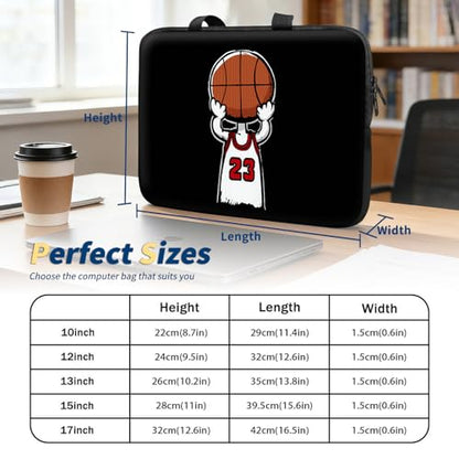 Laptop Bag 15.6 Inch,Resistant Shockproof Laptop Sleeve Case Protective Cover Carrying Case with Handle Compatible for HP Dell Lenovo Acer Asus Notebook Computer,Basketball Player - color: Basketball player, size: 15-15.6 in