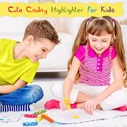 Teling 144 Pcs Mini Highlighters Bulk for Goodie Bags, 6 Colors Candy Shaped Pastel Highlighter Pens with Fruit Patterns for Party Favors, Classroom Prizes, Teacher Rewards, Birthday Gift Bag Stuffers - style: Fruit