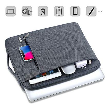 LANDICI 360° Protective Laptop Sleeve 13-14 Inch, Computer Bag Carrying Case for MacBook Air 13 M1/M2, MacBook Pro 13/14, Chromebook 14, Slim, Shockproof, Waterproof, Grey - color: Grey, size: 13-14 Inch
