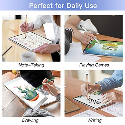 StylusHome Stylus Pens for Touch Screens (3 Pcs), Sensitivity & Precision Stylus, 2 in 1 Capacitive Stylus with 6 Extra Tips for iPad iPhone Tablets Samsung Galaxy All Universal Touchscreen Devices | For iPad iPhone Tablets Samsung Galaxy All Universal To