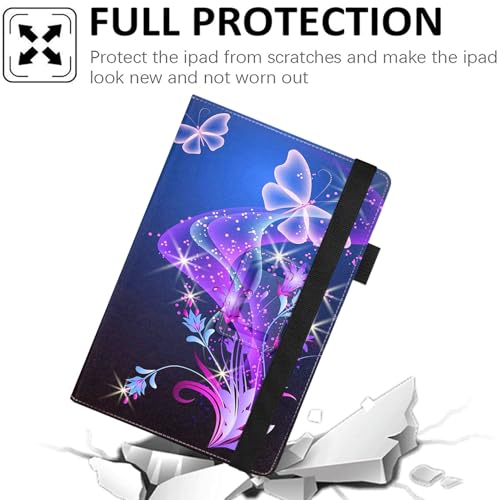 Universal 10 10.1 Inch Android Tablet Case,Slim Folding Stand Cover for All 9"-10.5" Touchscreen Tablet Case with Stylus Pen Holder,Butterfly 02 - color: Butterfly 02