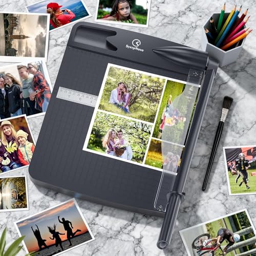 12 Inch Heavy Duty Paper Cutter, 12-16 Sheets Capacity Guillotine Paper Cutter & Paper Trimmer, Paper Cutting Board for Classroom, Crafting, Cardstock Gray - color: Gray