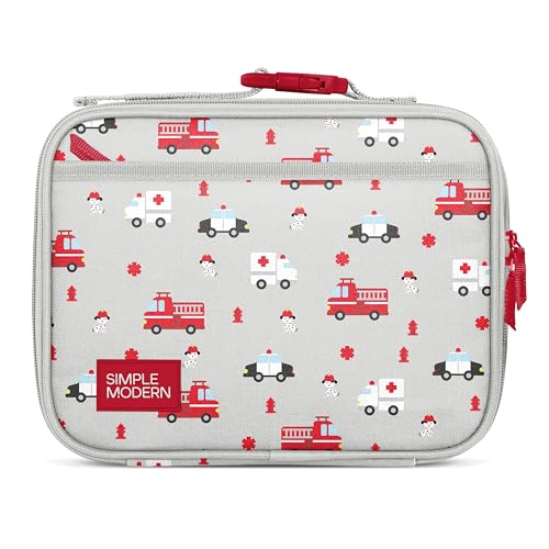 Simple Modern Kids Lunch Box for School | Reusable Insulated Lunch Bag for Toddler, Girl, and Boy | Exterior & Interior Pockets | Hadley Collection | First Responders - color: -First Responders
