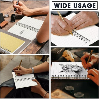 Jutom 54 Pcs Small Spiral Notebooks Memo Pads 3x5 Bulk Small Pocket Notepads Back to School Supplies Mini Notebook with Lined Mini Journals for Office & Work, 120 Pages (Glitter Gold) - color: Glitter Gold
